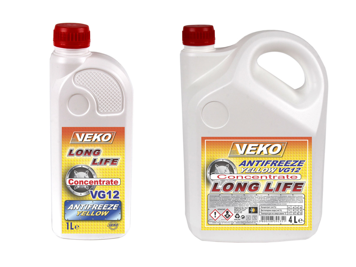 Anti-freeze VEKO YELLOW VG12 Concentrate