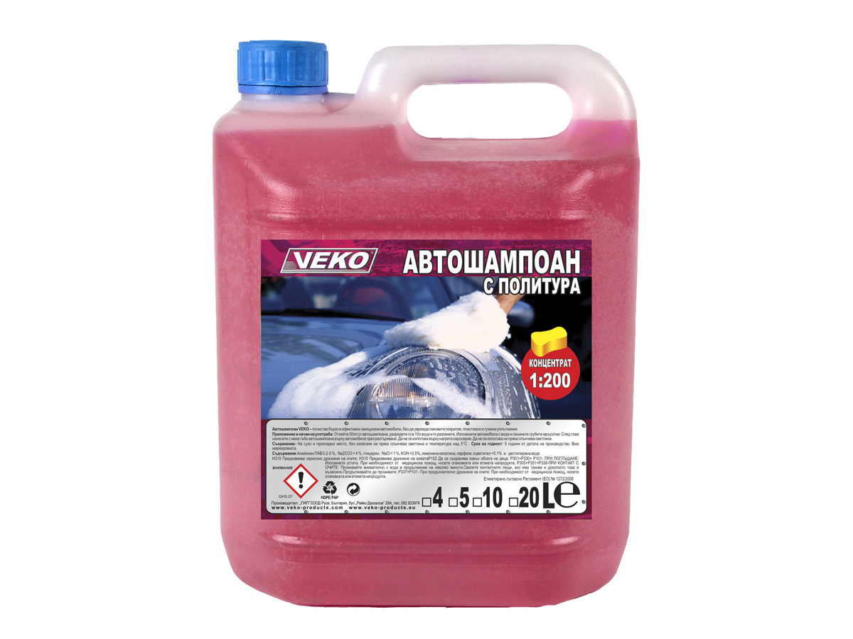 Car shampoo with varnish